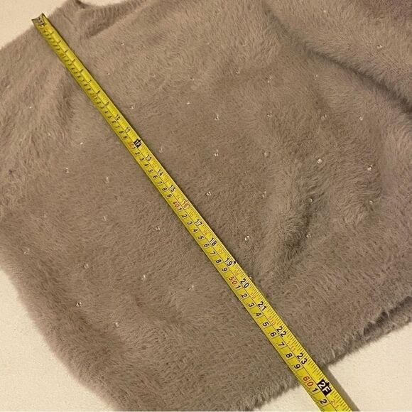 Express Super Soft Studs All Over Sweater Size L Brown Long Sleeve Pullover - Picture 7 of 10